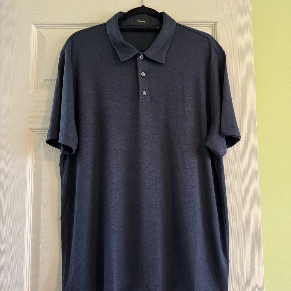 Theory Men's Navy Polo Shirt